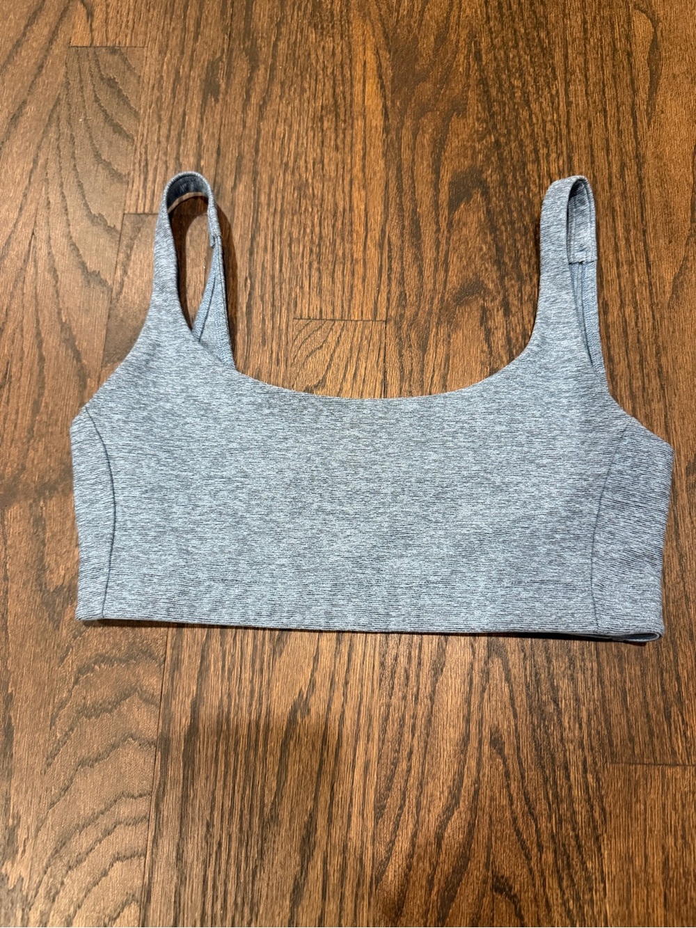 Outdoor Voices Heather Blue Scoop Neck Sports Bra